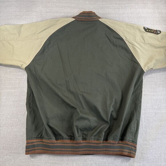 Springfield Classic Letterman Jacket Khaki Olive Military Bomber 2XL Fall Coat - Picture 7 of 8